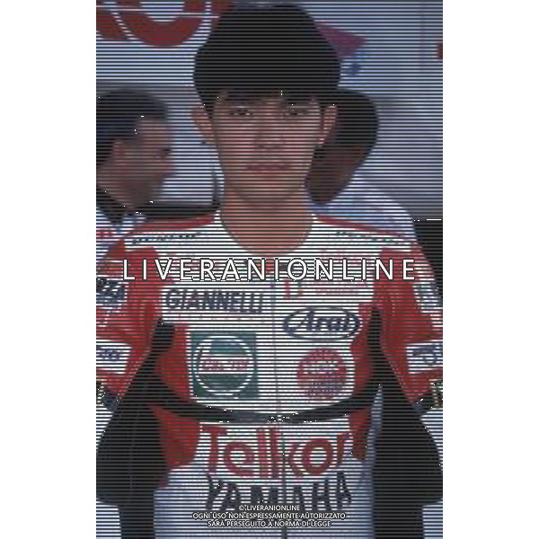 DIAP-RETROSPETTIVA TETSUYA HARADA MOTOCICLISMO NELLA FOTO TETSUYA HARADA NELL\'ANNO 1992 AG CONTROLUCE-AG ALDO LIVERANI SAS