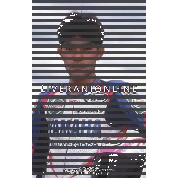 DIAP-RETROSPETTIVA TETSUYA HARADA MOTOCICLISMO NELLA FOTO TETSUYA HARADA NELL\'ANNO 1993 CON MOTO YAMAHA AG CONTROLUCE-AG ALDO LIVERANI SAS 
