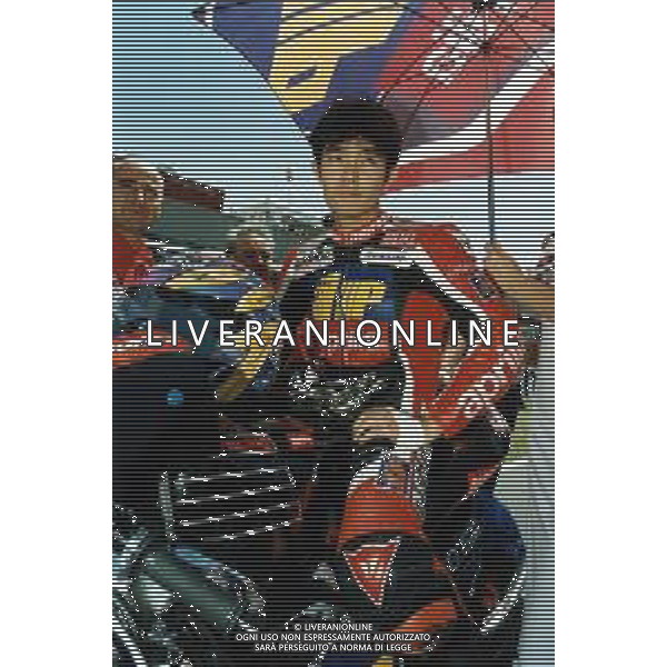 DIAP-RETROSPETTIVA TETSUYA HARADA MOTOCICLISMO NELLA FOTO TETSUYA HARADA NELL\'ANNO 1998 AG CONTROLUCE-AG ALDO LIVERANI SAS