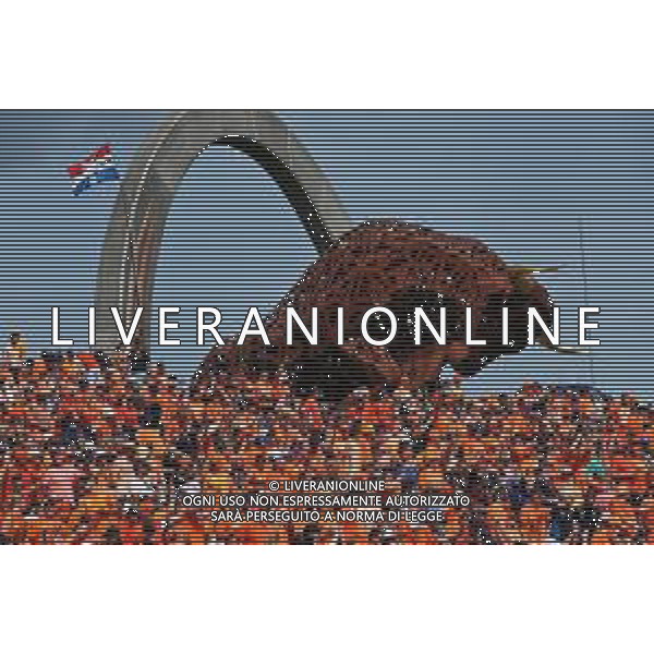 Circuit atmosphere - Max Verstappen (NLD) Red Bull Racing fans in the grandstand. 29.06.2024. Formula 1 World Championship, Rd 11, Austrian Grand Prix, Spielberg, Austria, Sprint and Qualifying Day. - www.xpbimages.com, EMail: requests@xpbimages.com © Copyright: Bearne / XPB Images/ AGENZIA ALDO LIVERANI SAS - ITALY ONLY EDITORIAL USE ONLY