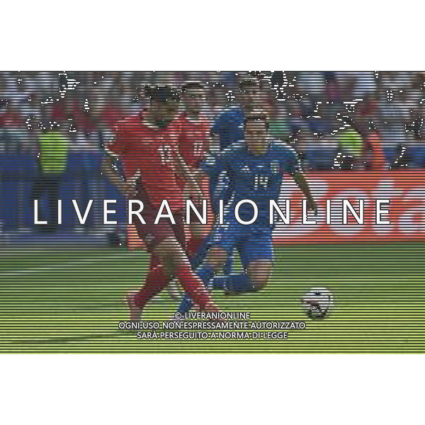 Svizzera vs Italia - UEFA EURO 2024 nella foto Ricardo Rodriguez (Svizzera) e Federico Chiesa (Italia) Berlino (GER) 29-06-2024 Olympiastadion - Stadio Olimpico Campionato Europeo di Calcio - UEFA EURO 2024 ottavi di finale foto Roberto Garavaglia/Agenzia Aldo Liverani sas