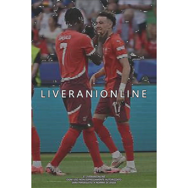 Svizzera vs Italia - UEFA EURO 2024 nella foto Breel Embolo (Svizzera) e Ruben Vargas (Svizzera) esultanza dopo il gol del 2 a 0 Berlino (GER) 29-06-2024 Olympiastadion - Stadio Olimpico Campionato Europeo di Calcio - UEFA EURO 2024 ottavi di finale foto Roberto Garavaglia/Agenzia Aldo Liverani sas/ AGENZIA ALDO LIVERANI SAS