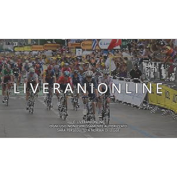 29-06-2024 Tour De France; Tappa 01 Firenze - Rimini; 2024, Visma - Lease A Bike; 2024, Uae Team Emirates; Van Aert, Wout; Pogacar, Tadej; Rimini; ©SIROTTI / AGENZIA ALDO LIVERANI SAS