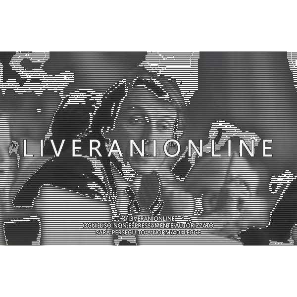 Neg- RETROSPETTIVA LUCA CORDERO DI MONTEZEMOLO IMPRENDITORE NELLA FOTO IN TRIBUNA ALLO STADIO MEAZZA DI SAN SIRO A MILANO, DURANTE LA PARTITA MILAN-INTER DI COPPA ITALIA NELL\'ANNO 1989-1990 AG ALDO LIVERANI SAS