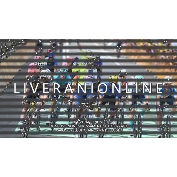 01-07-2024 Tour De France; Tappa 03 Piacenza - Torino; 2024, Intermarche - Wanty; 2024, Movistar; 2024, Lotto - Dstny; Gyrmai Hailu, Biniam; Gaviria Rendon, Fernando; De Lie, Arnaud; Torino; ©SIROTTI / AGENZIA ALDO LIVERANI SAS