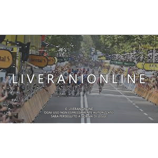 01-07-2024 Tour De France; Tappa 03 Piacenza - Torino; 2024, Intermarche - Wanty; 2024, Movistar; 2024, Lidl - Trek; Gyrmai Hailu, Biniam; Gaviria Rendon, Fernando; Pedersen, Mads; Torino; ©SIROTTI / AGENZIA ALDO LIVERANI SAS