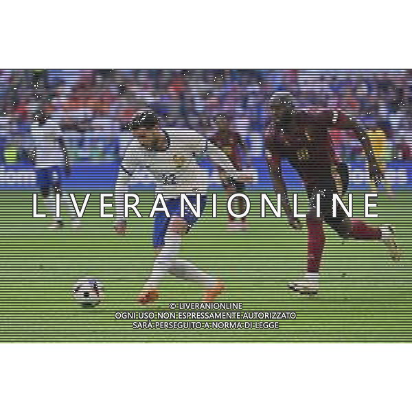Francia vs Belgio - UEFA EURO 2024 nella foto Theo Hernandez (Francia) e Romelu Lukaku (Belgio) Dusseldorf (GER) 01-07-2024 Dusseldorf Arena - Merkur Spiel-Arena Campionato Europeo di Calcio - UEFA EURO 2024 ottavi di finale foto Roberto Garavaglia/Agenzia Aldo Liverani sas/ AGENZIA ALDO LIVERANI SAS