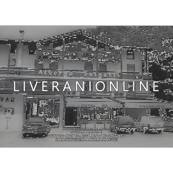 NEG- 1989 MEZZANO DI PRIMIERO RITIRO ESTIVO BARI CALCIO NELLA FOTO L\'HOTEL SALGETTI A MEZZANO RITIRO BARI CALCIO AG ALDO LIVERANI SAS