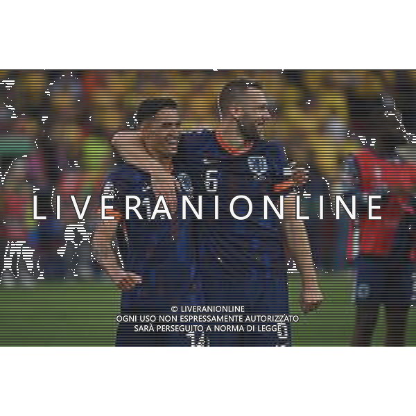 Romania vs Olanda - UEFA EURO 2024 nella foto Tijjani Reijnders (Olanda) SX e Stefan de Vrij (Olanda) DX esultanza a fine partita Monaco di Baviera (GER) 02-07-2024 Munich Football Arena - Allianz Arena Campionato Europeo di Calcio - UEFA EURO 2024 ottavi di finale foto Roberto Garavaglia/Agenzia Aldo Liverani sas/ AGENZIA ALDO LIVERANI SAS