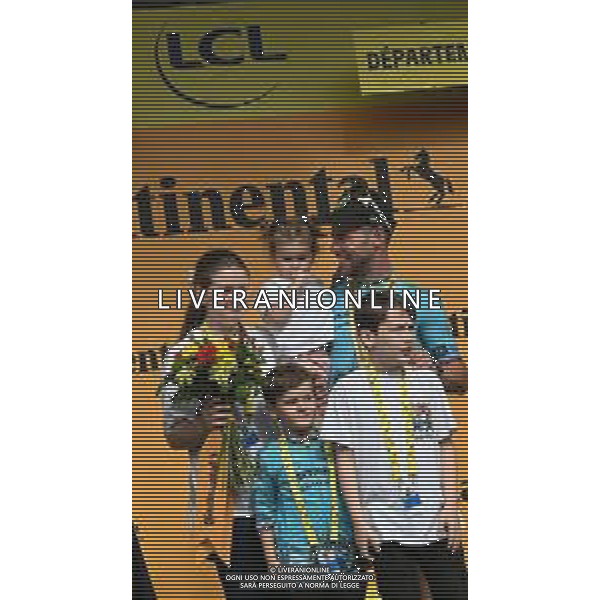 03-07-2024 Tour De France; Tappa 05 Saint Jean De Maurienne - Saint Vulbas; 2024, Astana Qazaqstan; Cavendish, Mark; Figli Cavendish, Mark; Saint Vulbas; ©SIROTTI / AGENZIA ALDO LIVERANI SAS