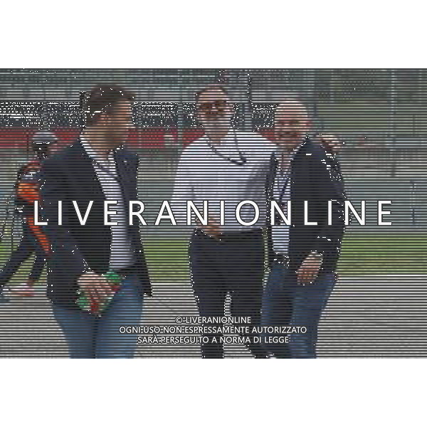 IMOLA 07 07 2024 AUTODROMO ENZO E DINO FERRARI ELMS 4 ORE IMOLA NELLA FOTO DA ISNISTRA SINDACO DI IMOLA MARCO PANIERI DIRETTORE DELL\'AUTODROMO PIETRO BENVENUTI E ORGANIZZATORE ELMS FEDERIC LEQUIEN ©SANNA/AGENZIA ALDO LIVERANI SAS
