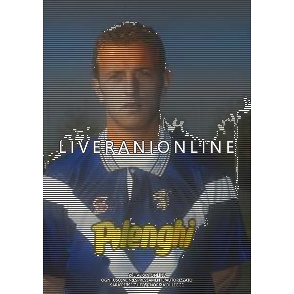 DIAP-RETROSPETTIVA CLAUDIO LUNINI CALCIATORE NELLA FOTO CLAUDIO LUNINI CON IL BRESCIA CALCIO ANNO 1994 AG ALDO LIVERANI SAS