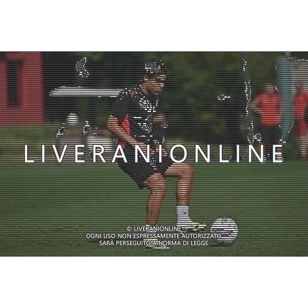 TVRG Primo allenamento Milan nella foto Luka Romero (Milan) Carnago (VA) 08-07-2024 Primo allenamento del Milan presso il centro sportivo Milanello in preparazione della stagione 2024-2025 foto Roberto Garavaglia/Agenzia Aldo Liverani sas