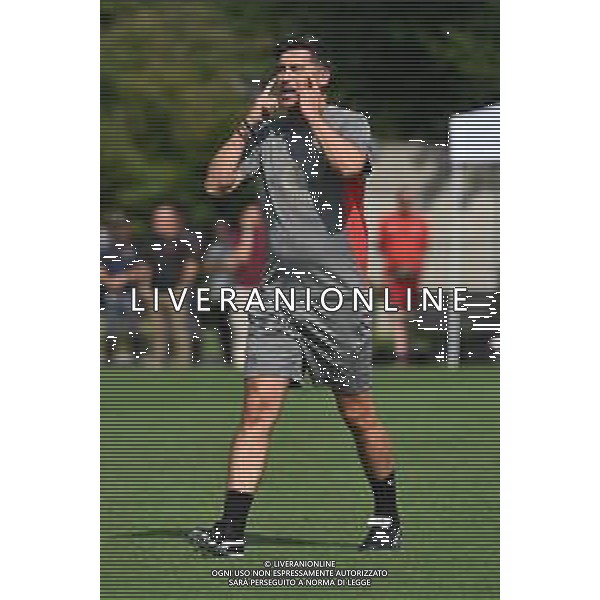 TVRG Primo allenamento Milan nella foto Paulo Fonseca allenatore Milan Carnago (VA) 08-07-2024 Primo allenamento del Milan presso il centro sportivo Milanello in preparazione della stagione 2024-2025 foto Roberto Garavaglia/Agenzia Aldo Liverani sas