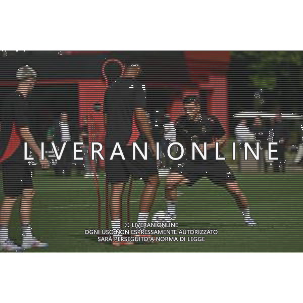 TVRG Primo allenamento Milan nella foto Jan-Carlo Simic (Milan) Carnago (VA) 08-07-2024 Primo allenamento del Milan presso il centro sportivo Milanello in preparazione della stagione 2024-2025 foto Roberto Garavaglia/Agenzia Aldo Liverani sas