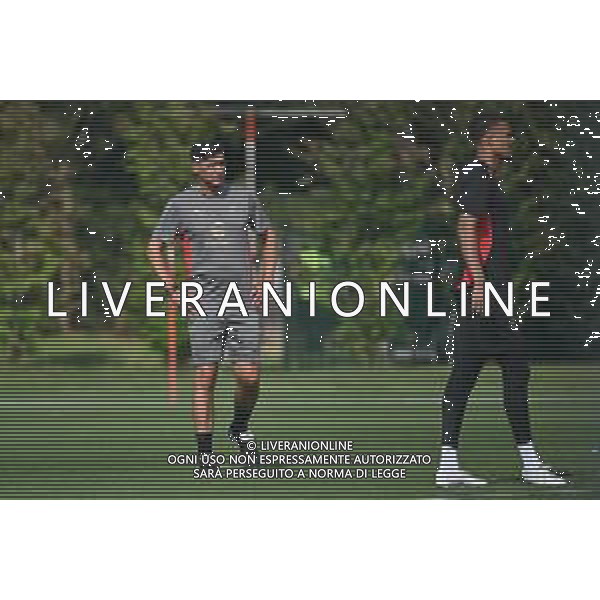 TVRG Primo allenamento Milan nella foto Paulo Fonseca allenatore Milan Carnago (VA) 08-07-2024 Primo allenamento del Milan presso il centro sportivo Milanello in preparazione della stagione 2024-2025 foto Roberto Garavaglia/Agenzia Aldo Liverani sas