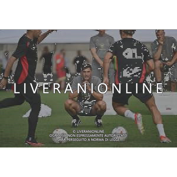 TVRG Primo allenamento Milan nella foto Paulo Fonseca allenatore Milan Carnago (VA) 08-07-2024 Primo allenamento del Milan presso il centro sportivo Milanello in preparazione della stagione 2024-2025 foto Roberto Garavaglia/Agenzia Aldo Liverani sas