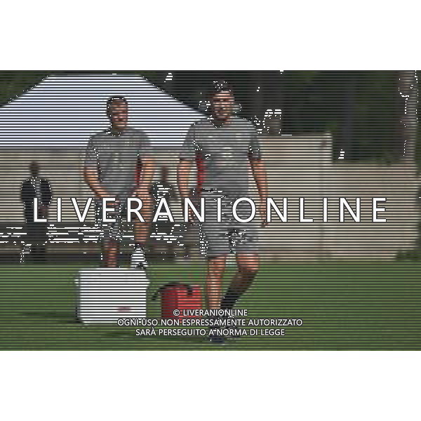 TVRG Primo allenamento Milan nella foto Paulo Fonseca allenatore Milan Carnago (VA) 08-07-2024 Primo allenamento del Milan presso il centro sportivo Milanello in preparazione della stagione 2024-2025 foto Roberto Garavaglia/Agenzia Aldo Liverani sas