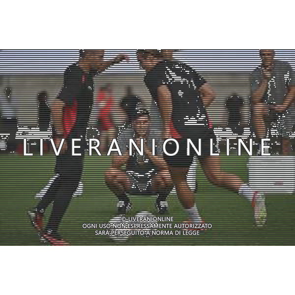 TVRG Primo allenamento Milan nella foto Paulo Fonseca allenatore Milan Carnago (VA) 08-07-2024 Primo allenamento del Milan presso il centro sportivo Milanello in preparazione della stagione 2024-2025 foto Roberto Garavaglia/Agenzia Aldo Liverani sas