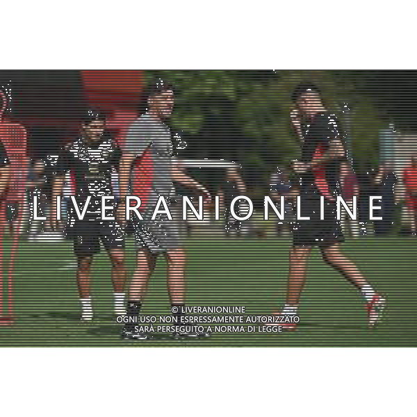 TVRG Primo allenamento Milan nella foto Paulo Fonseca allenatore Milan Carnago (VA) 08-07-2024 Primo allenamento del Milan presso il centro sportivo Milanello in preparazione della stagione 2024-2025 foto Roberto Garavaglia/Agenzia Aldo Liverani sas