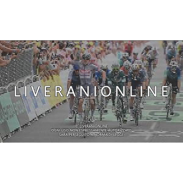 09-07-2024 Tour De France; Tappa 10 Orleans - Saint Amand Montrond; 2024, Alpecin - Deceuninck; 2024, Intermarche - Wanty; 2024, Visma - Lease A Bike; Philipsen, Jasper; Gyrmai Hailu, Biniam; Van Aert, Wout; Saint Amand Montrond; FOTO STEFANO SIROTTI-AG ALDO LIVERANI SAS ©SIROTTI/AGENZIA ALDO LIVERANI SAS