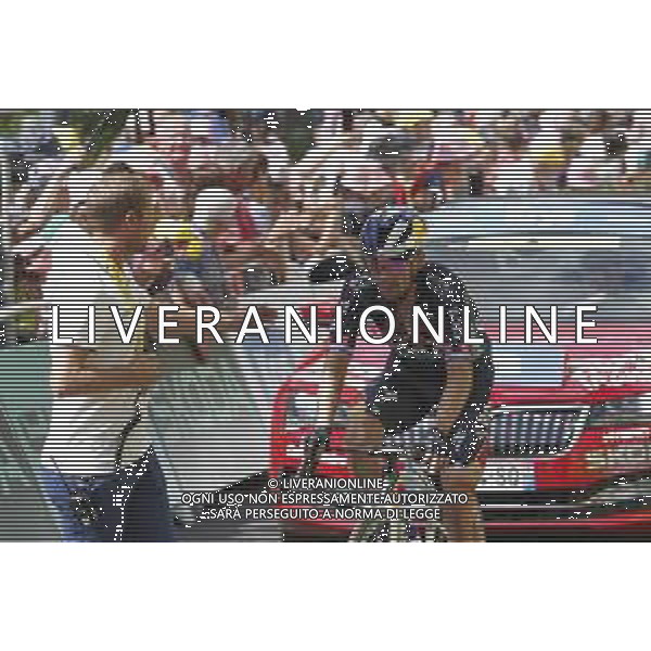 10-07-2024 Tour De France; Tappa 11 Evaux Les Bains - Le Lioran; 2024, Red Bull - Bora - Hansgrohe; Roglic, Primoz; Le Lioran; ©SIROTTI / AGENZIA ALDO LIVERANI SAS