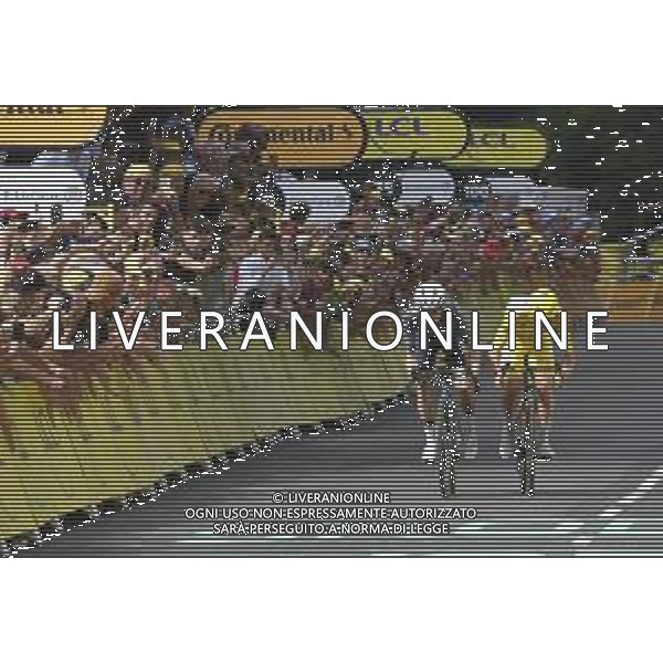 10-07-2024 Tour De France; Tappa 11 Evaux Les Bains - Le Lioran; 2024, Visma - Lease A Bike; 2024, Uae Team Emirates; Vingegaard, Jonas; Pogacar, Tadej; Le Lioran; ©SIROTTI / AGENZIA ALDO LIVERANI SAS