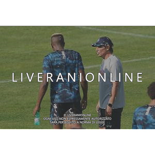 11-07-2024 DIMARO RITIRO NAPOLI PRIMO ALLENAMENTO NELLA FOTO: ANTONIO CONTE, Victor Osimhen FOTO MOSCA/AG. ALDO LIVERANI