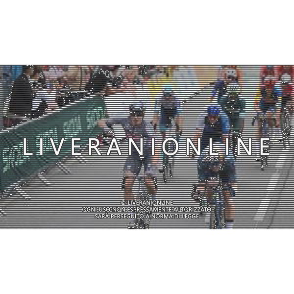 12-07-2024 Tour De France; Tappa 13 Agen - Pau; 2024, Alpecin - Deceuninck; 2024, Visma - Lease A Bike; Philipsen, Jasper; Van Aert, Wout; Pau; ©SIROTTI/ AGENZIA ALDO LIVERANI SAS
