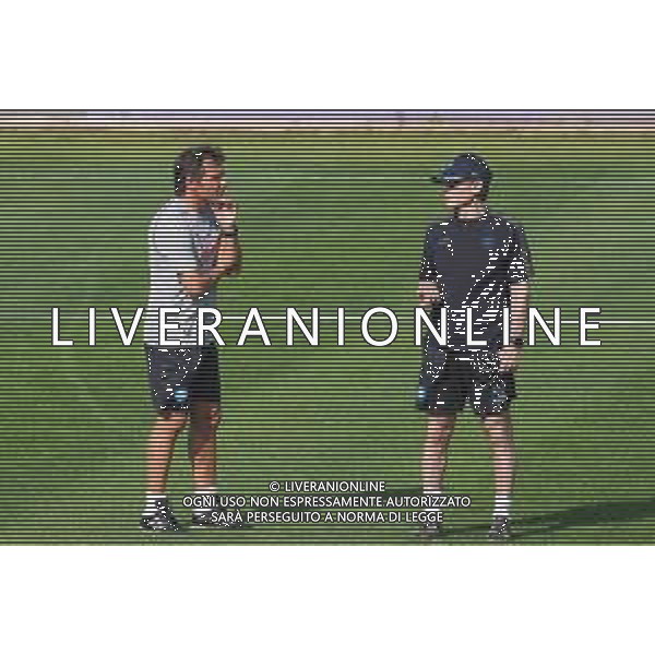 RITIRO NAPOLI CALCIO A DIMARO - ALLENAMENTO 13.07.2024 NELLA FOTO ANTONIO CONTE, ORIALI GABRIELE ©MOSCA/ AGENZIA ALDO LIVERANI SAS