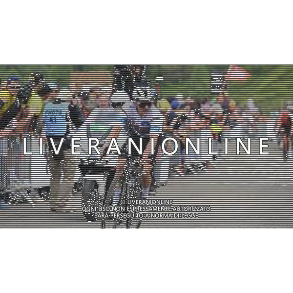 13-07-2024 Tour De France; Tappa 14 Pau - Saint Lary Soulan; 2024, Soudal - Quick Step; Evenepoel, Remco; Saint Lary Soulan; ©SIROTTI/AGENZIA ALDO LIVERANI SAS
