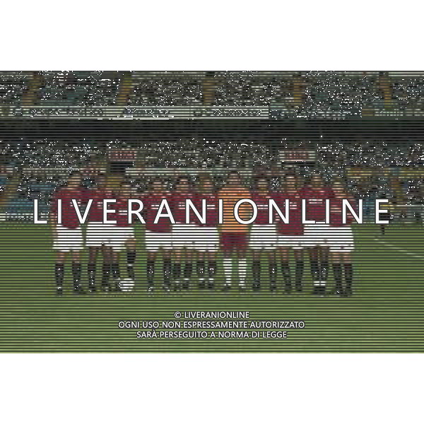 NEG-11-08-2000 TROFEO VI TROFEO MEMORIAL QUINOCHO REAL CELTA VIGO-ROMA NELLA FOTO FORMAZIONE ROMA CALCIO ANNO 2000 DA SIN AMEDEO MANGONE-ALDAIR-VINCENZO MONTELLA-CRISTIANO ZANETTI-ALESSANDRO RINALDI- HIDETOSHI NAKATA-FRANCESCO ANTONIOLI-DAMIANO TOMMASI-MARCO DELVECCHIO-JOATHAN ZEBINA-EUSEBIO DI FRANCESCO AG ALDO LIVERANI SAS