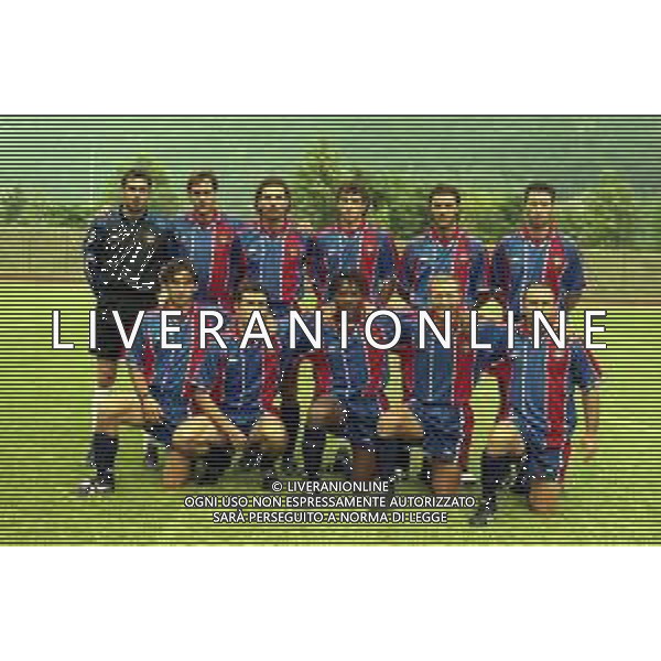 NEG-04-08-1999 LONGARONE PARTITA DI CALCIO AMICHEVOLE CITTADELLA-COSENZA NELLA FOTO FORMAZIONE COSENZA 1999-2000 RIPA-MALUSCI- ALFIERI-COLLE -IMBRIANI-GUZZO SED DE ANGELIS-GIOACCHINI-MANFREDINI-ALTOMARE-BIAGIONI AG ALDO LIVERANI SAS