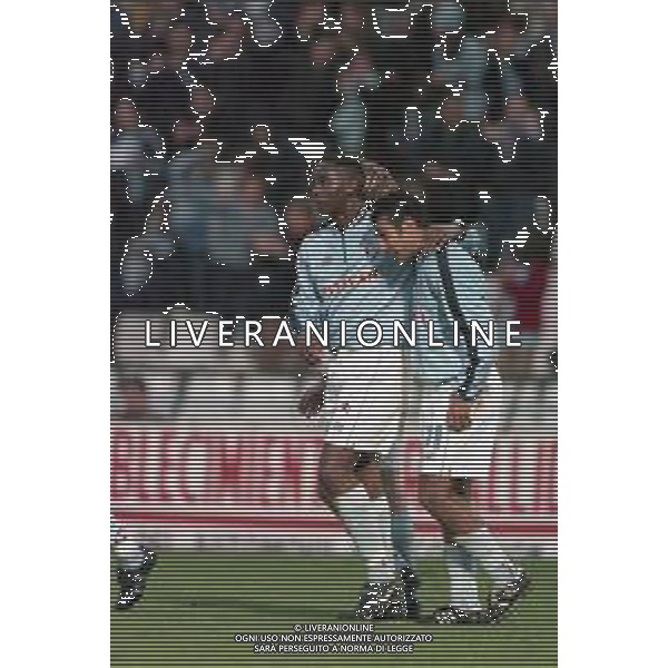 NEG- 13-02-2000 CAMPIONATO DI CALCIO SPAGNOLO REAL CELTA VIGO-REAL SOCIATED NELLA FOTO ADRIAN GUSTAVO LOPEZ E BENEDICT MC CARTHY AG ALDO LIVERANI SAS