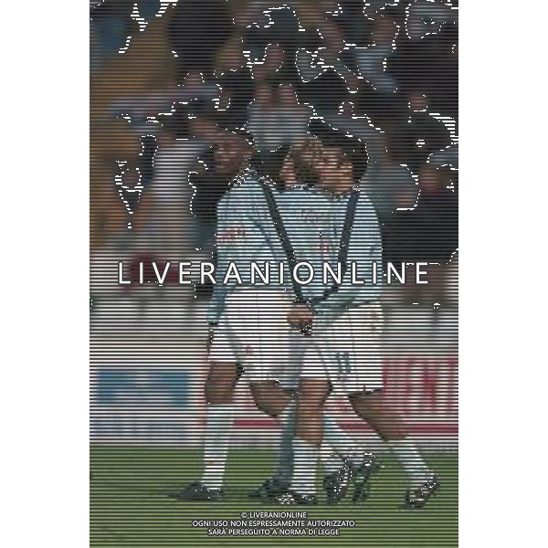 NEG- 13-02-2000 CAMPIONATO DI CALCIO SPAGNOLO REAL CELTA VIGO-REAL SOCIATED NELLA FOTO ADRIAN GUSTAVO LOPEZ E BENEDICT MC CARTHY AG ALDO LIVERANI SAS