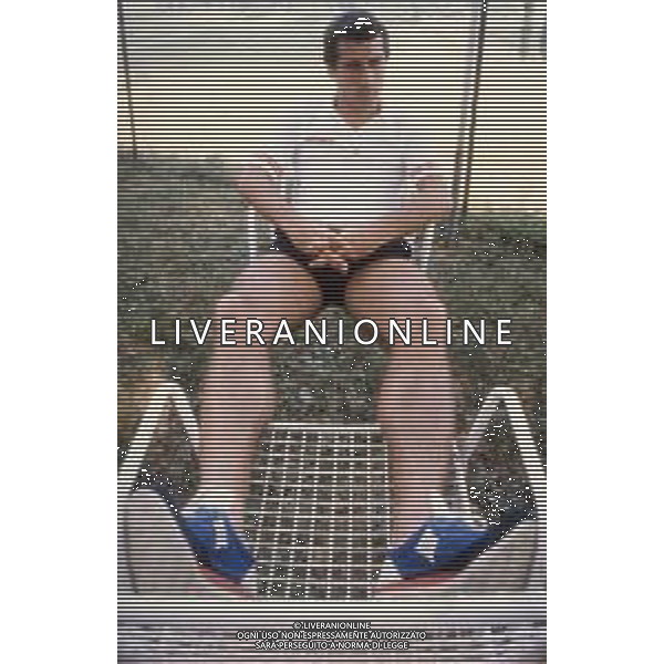 DIAP-RETROSPETTIVA ELIO FORTUNATO CALCIATORE NELLA FOTO ELIO FORTUNATO CON LA MAGLIA DEL PERUGIA CALCIO AG ALDO LIVERANI SAS