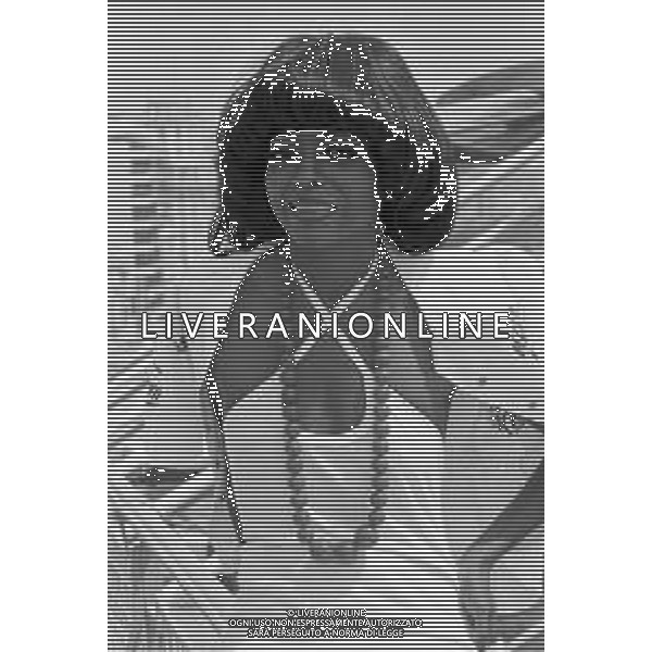Neg- RETROSPETTIVA DIANA ROSS CANTANTE NELLA FOTO DIANA ROSS AL FESTIVAL DI CANNES NELL\'ANNO 1973 AG ALDO LIVERANI SAS