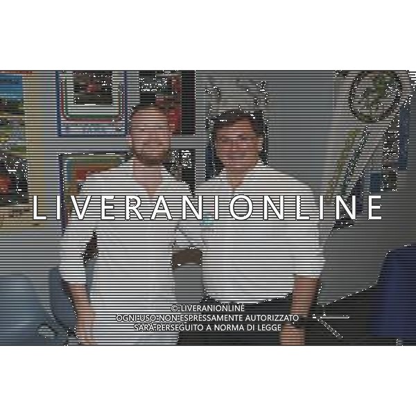 IMOLA 16 07 2024 AUTODROMO ENZO E DINO FERRARI CONFERENZA STAMPA \'28∞GP FABBI IMOLA\' DUE GIORNI DI CICLISMO GIOVANILE E PARACICLISMO CAT.GIOVANISSIMI ESORDIENTI ALLIEVI E JUNIORES NELLA FOTO LUCA MEDRI PRESIDENTE CICLISTICA SANTERNO E ANDREA GRILLINI PRESIDENTE OMNIA CICLISMO IMOLA ©SANNA / AGENZIA ALDO LIVERANI SAS