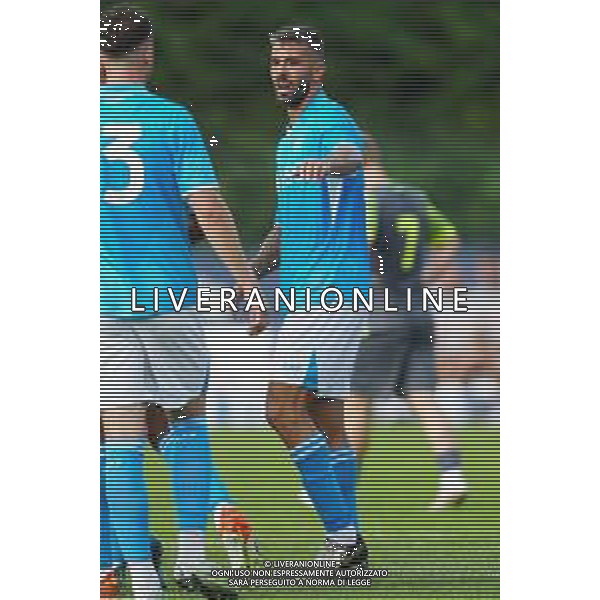 16-07-2024 RITIRO NAPOLI CALCIO DIMARO FOLGARIDA 2024 AMICHEVOLE NAPOLI, ANAUNE NELLA FOTO: esultanza Leonardo Spinazzola FOTO MOSCA, AG.LIVERANI