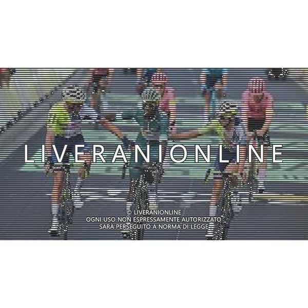 16-07-2024 Tour De France; Tappa 16 Gruissan - Nimes; 2024, Intermarche - Wanty; Gyrmai Hailu, Biniam; Page, Hugo; Goossens, Kobe; Nimes; ©SIROTTI / AGENZIA ALDO LIVERANI SAS