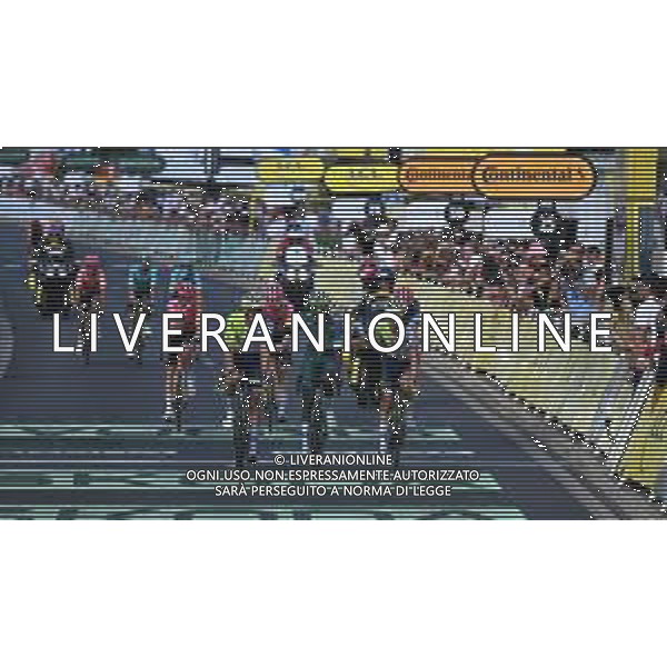 16-07-2024 Tour De France; Tappa 16 Gruissan - Nimes; 2024, Intermarche - Wanty; Gyrmai Hailu, Biniam; Page, Hugo; Goossens, Kobe; Nimes; ©SIROTTI / AGENZIA ALDO LIVERANI SAS