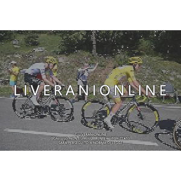 17-07-2024 Tour De France; Tappa 17 Saint Paul Trois Chateaux - Superdevoluy; 2024, Uae Team Emirates; Pogacar, Tadej; Sivakov, Pavel; Superdevoluy;  ©SIROTTI/AGENZIA ALDO LIVERANI SAS
