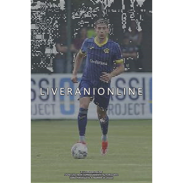 Giangiacomo Magnani of Hellas Verona play the ball during Hellas Verona FC vs Top 22 Dilettanti Verona, 1° Test Match, at Centro Sportivo \'La Pineta\' on Folgaria (TN), on July 17, 2024. (Photo by Davide Casentini)/AGENZIA ALDO LIVERANI SAS