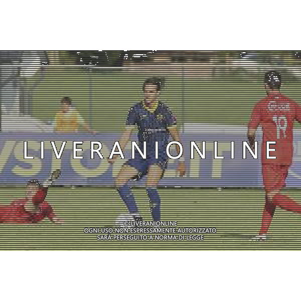 Daniele Ghilardi of Hellas Verona during Hellas Verona FC vs Top 22 Dilettanti Verona, 1° Test Match, at Centro Sportivo \'La Pineta\' on Folgaria (TN), on July 17, 2024. (Photo by Davide Casentini)/AGENZIA ALDO LIVERANI SAS