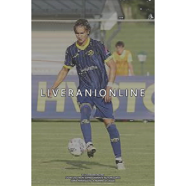 Daniele Ghilardi of Hellas Verona play the ball during Hellas Verona FC vs Top 22 Dilettanti Verona, 1° Test Match, at Centro Sportivo \'La Pineta\' on Folgaria (TN), on July 17, 2024. (Photo by Davide Casentini)/AGENZIA ALDO LIVERANI SAS