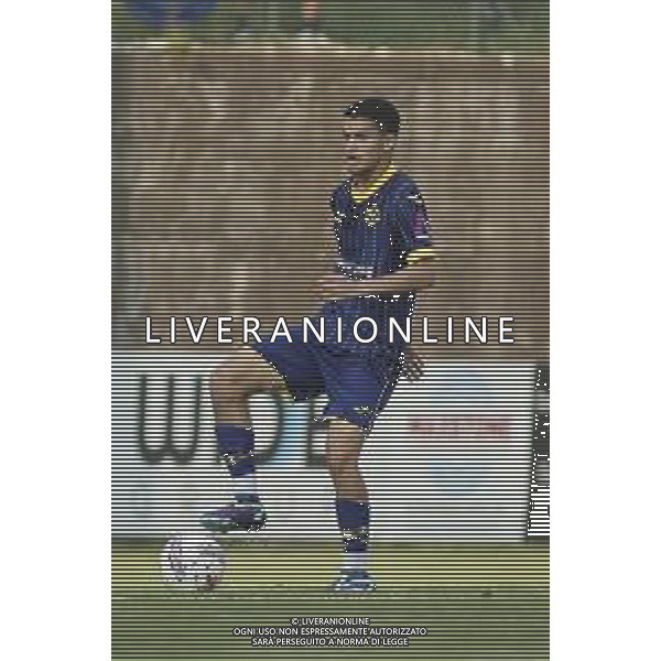 Reda Belahyane of Hellas Verona play the ball during Hellas Verona FC vs Top 22 Dilettanti Verona, 1° Test Match, at Centro Sportivo \'La Pineta\' on Folgaria (TN), on July 17, 2024. (Photo by Davide Casentini)/AGENZIA ALDO LIVERANI SAS
