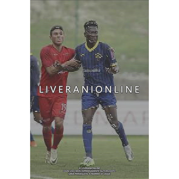 Junior Ajayi of Hellas Verona during Hellas Verona FC vs Top 22 Dilettanti Verona, 1° Test Match, at Centro Sportivo \'La Pineta\' on Folgaria (TN), on July 17, 2024. (Photo by Davide Casentini)/AGENZIA ALDO LIVERANI SAS