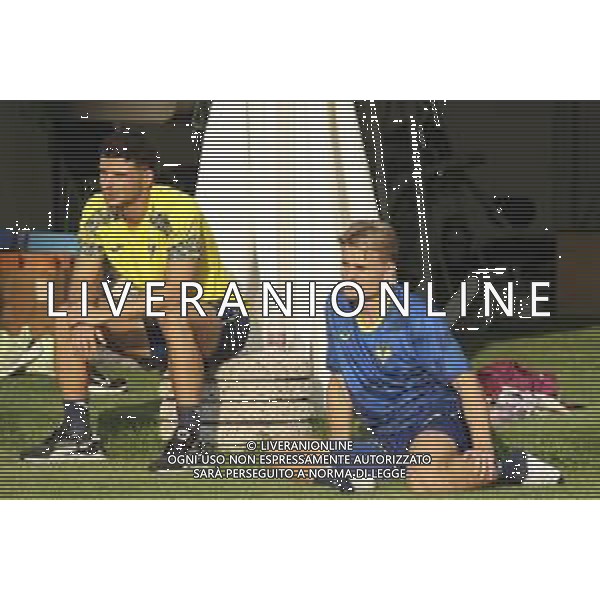 Martin Frese of Hellas Verona and Dani Silva of Hellas Verona during Hellas Verona FC vs Top 22 Dilettanti Verona, 1° Test Match, at Centro Sportivo \'La Pineta\' on Folgaria (TN), on July 17, 2024. (Photo by Davide Casentini)/AGENZIA ALDO LIVERANI SAS
