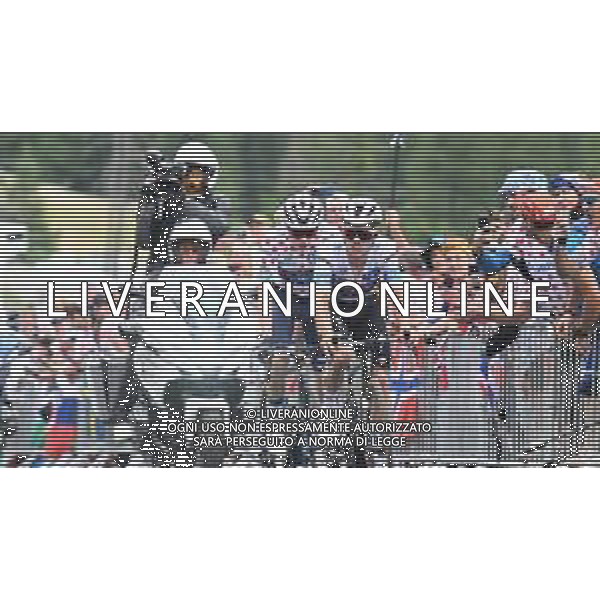 19-07-2024 Tour De France; Tappa 19 Embrun - Isola 2000; 2024, Soudal - Quick Step; 2024, Visma - Lease A Bike; Evenepoel, Remco; Vingegaard, Jonas; Isola 2000; ©SIROTTI/AGENZIA ALDO LIVERANI SAS