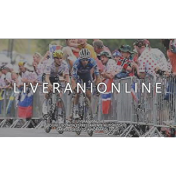 19-07-2024 Tour De France; Tappa 19 Embrun - Isola 2000; 2024, Soudal - Quick Step; 2024, Uae Team Emirates; Landa Meana, Mikel; Almeida, Joao; Isola 2000; ©SIROTTI/AGENZIA ALDO LIVERANI SAS